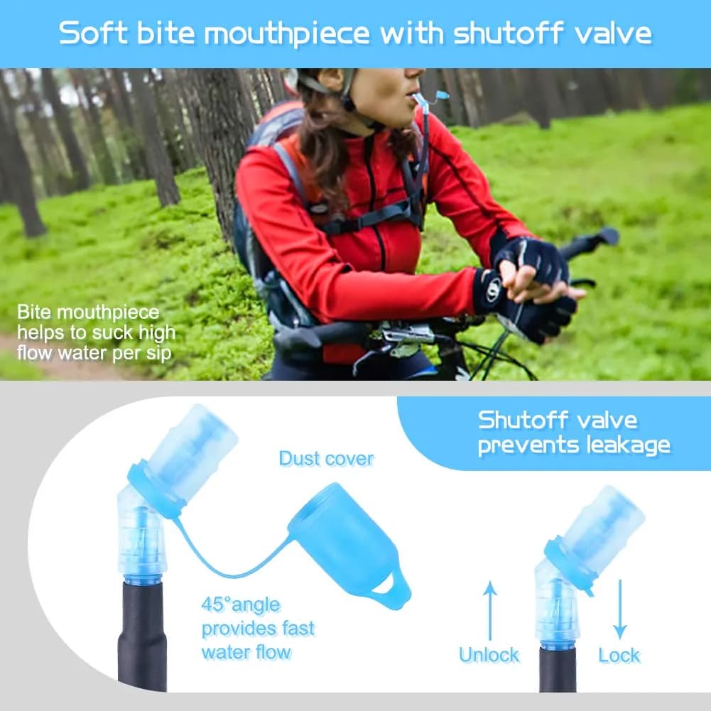 LANNEY 2L Hydration Bladder with Insulated Tube | Leak-Proof Water Storage Bag for Hiking Backpacks - view 5