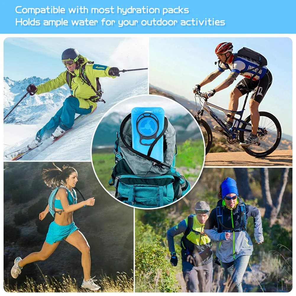 LANNEY 2L Hydration Bladder with Insulated Tube | Leak-Proof Water Storage Bag for Hiking Backpacks - view 7