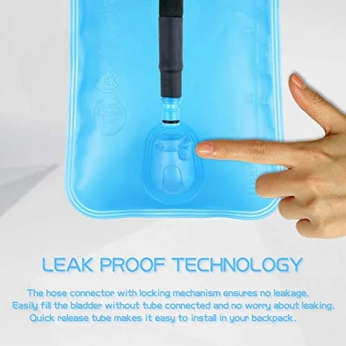LANNEY 2L Hydration Bladder with Insulated Tube | Leak-Proof Water Storage Bag for Hiking Backpacks thumbnail 3