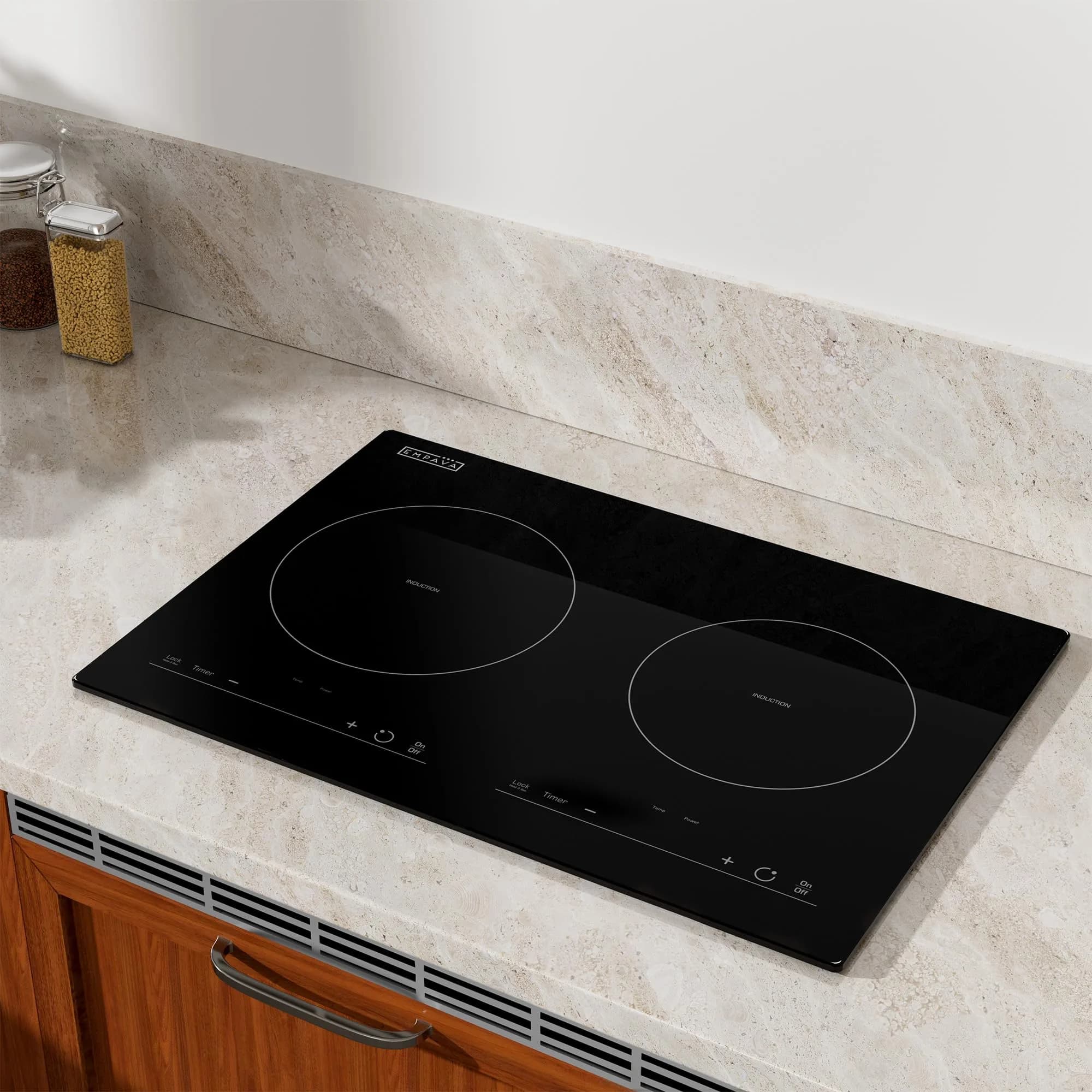 Empava 50.8cm (20 Inch) Induction Cooktop with Dual Bridge-SYNC, Black | 220V Compatible Stainless Steel Cooktop - view 2