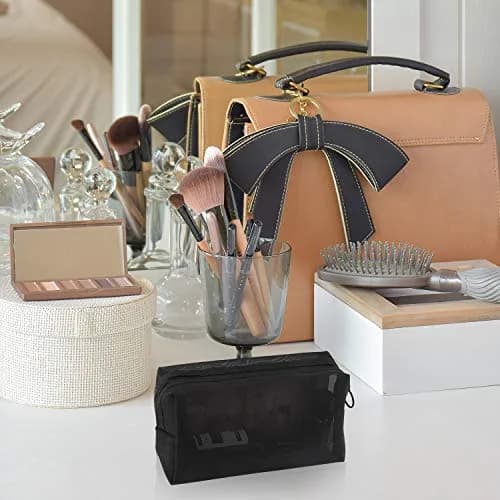 Boao Mesh Zipper Makeup Bags | 3 Sizes, Nylon Mesh, Transparent, Lightweight, Travel Organizer thumbnail 5
