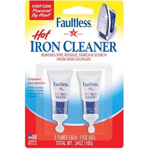 Faultless Hot Iron Cleaner Non-Toxic Steam Iron Cleaner Removes Melted Fabrics & Residues | Easy & Safe (70-120 chars) thumbnail 1