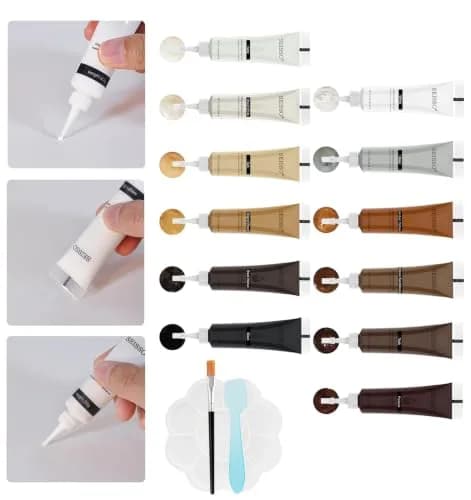 SEISSO Wood Fillers Furniture Repair Kit, 12 Colors, Wood Touch-up Paint, Scratch & Crack Fix, Wooden Floor & Furniture Restoration | 12 Colors, 20g Each thumbnail 8