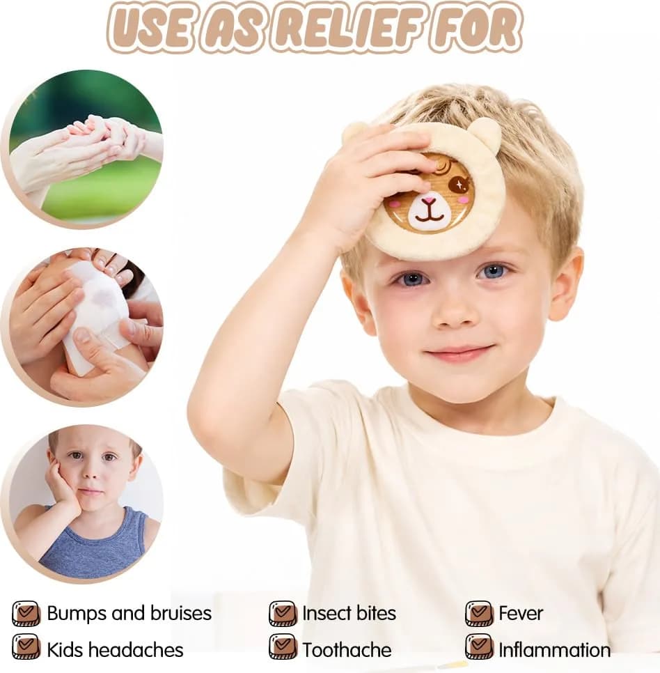 Hilph Kids Ice Packs for Boo Boos, 3 Gel Toddler Cold Packs with Cute Cover | FSA & HSA Eligible - view 2