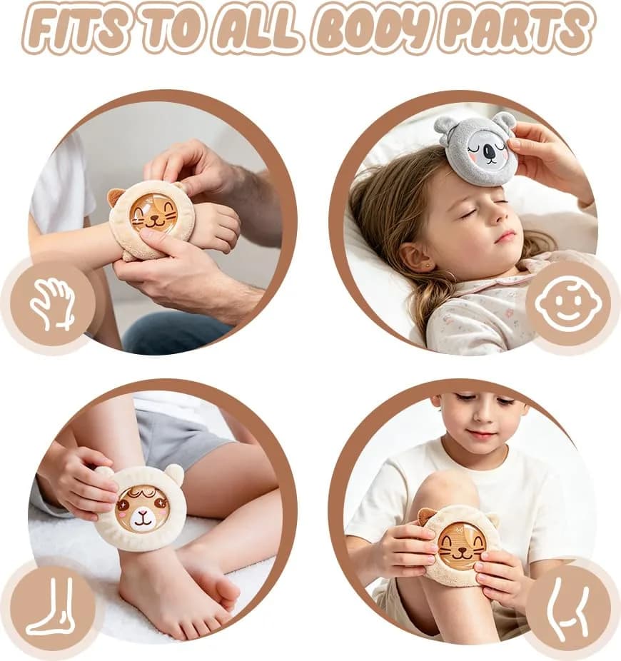 Hilph Kids Ice Packs for Boo Boos, 3 Gel Toddler Cold Packs with Cute Cover | FSA & HSA Eligible - view 4