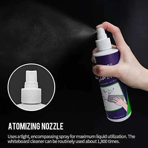 loukin Dry Erase Cleaner Spray 250ml (8.5 fl oz) | AP Certified Non-Toxic Whiteboard Cleaner with Microfiber Cloth thumbnail 4