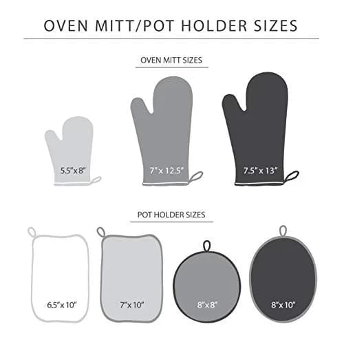KitchenAid Oven Mitt Set, 7"x12.5", Aqua Sky, 2 Piece | Heat-Resistant Cotton & Silicone Grip thumbnail 6