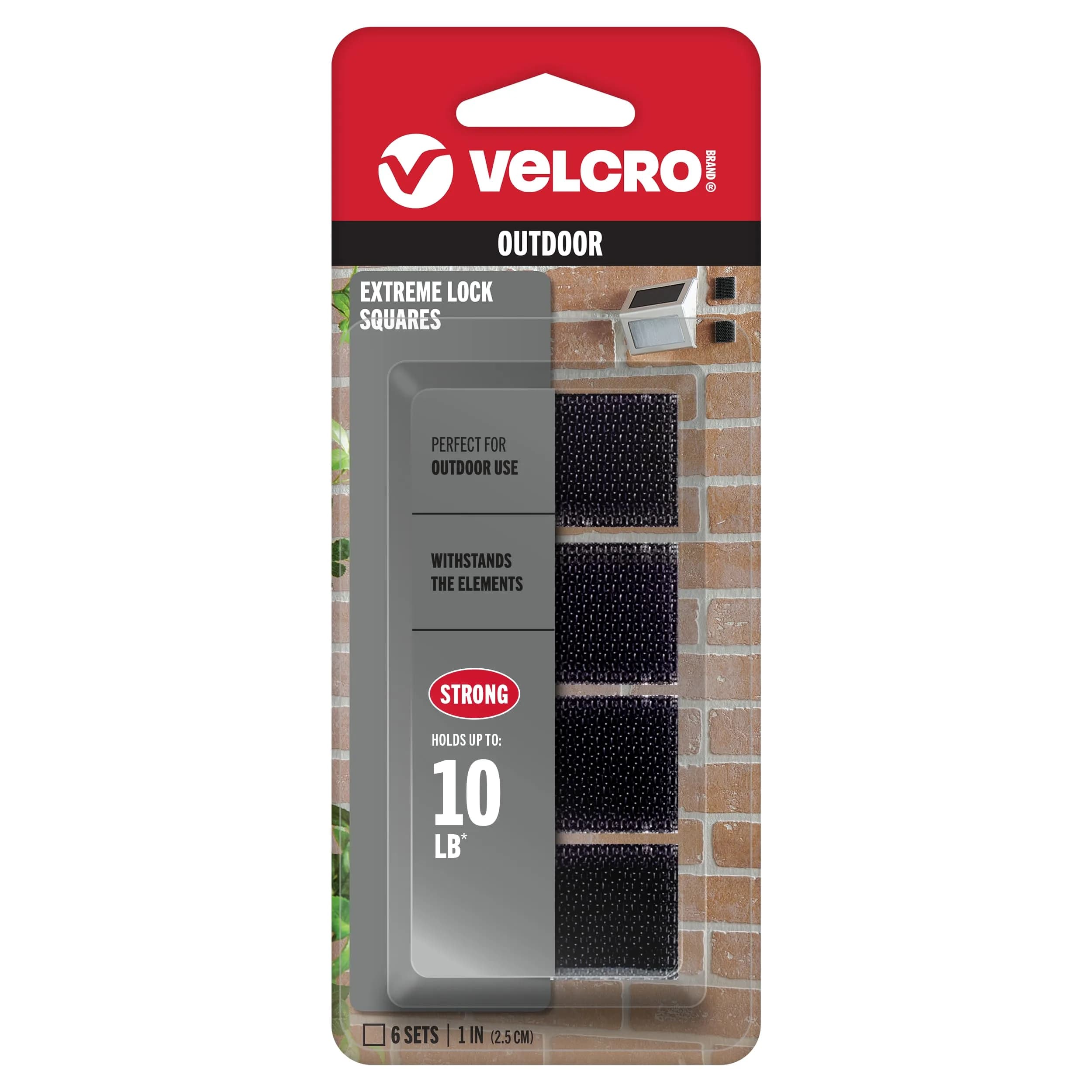 VELCRO Brand Extreme Lock Mounting Strips, Black, 3in x 1in, 4 Sets | Heavy Duty, Water & UV Resistant Mounting Solution — Black