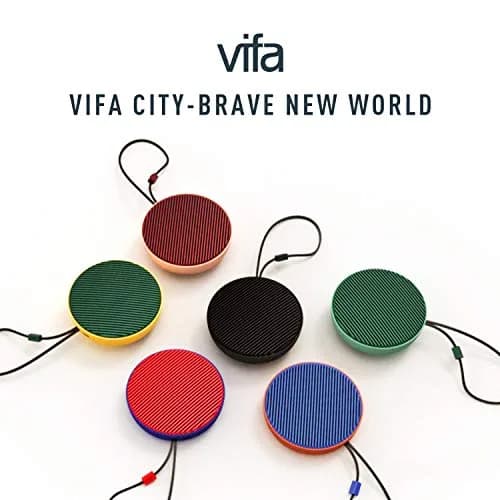 Vifa City Portable Wireless Bluetooth Speaker with Dual Pairing & IPX4 Waterproof, 20W HiFi Audio, 65mm Drivers, Burgundy Blush | Modern Premium Design thumbnail 6