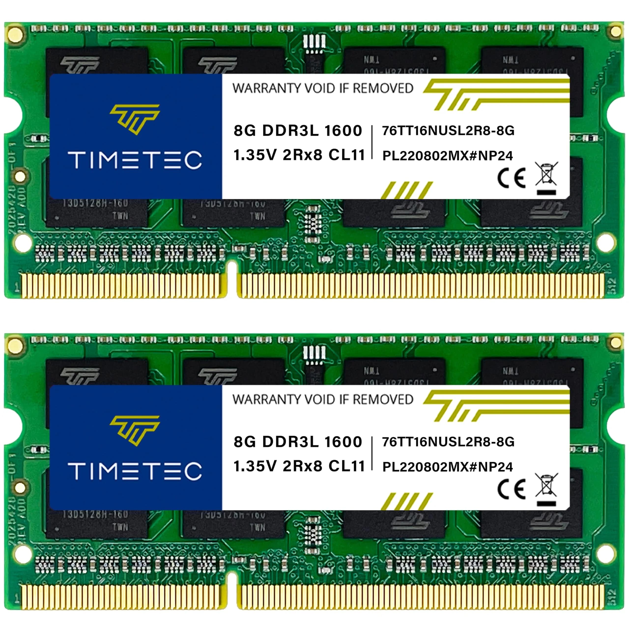 Timetec 16GB KIT(2x8GB) DDR3L 1600MHz PC3L-12800 1.35V Non-ECC SO-DIMM RAM | Compatible with Synology NAS - main product image
