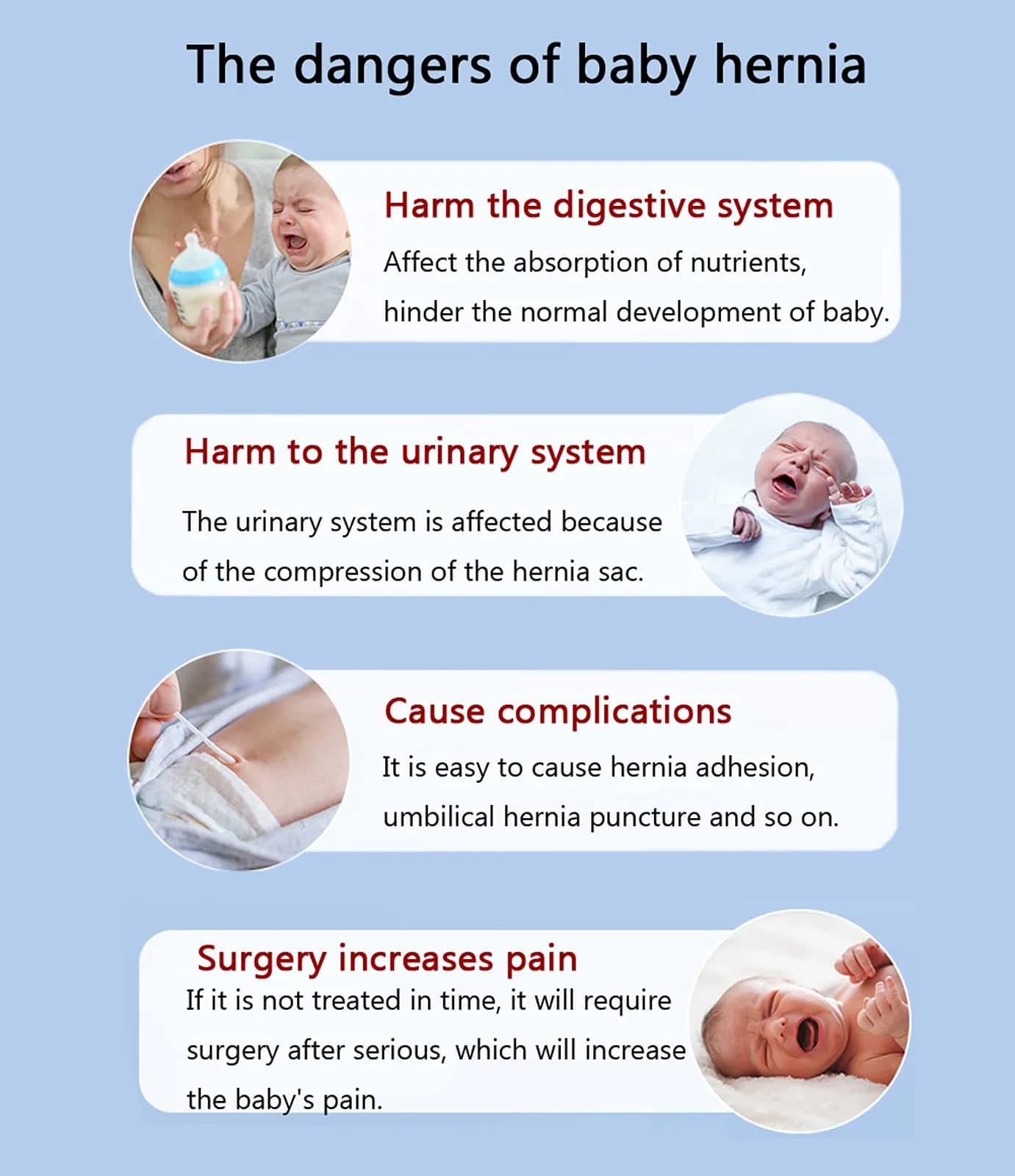 Paskyee Baby Umbilical Hernia Belt Blue | Adjustable Infant Belly Wrap for Newborns - view 6