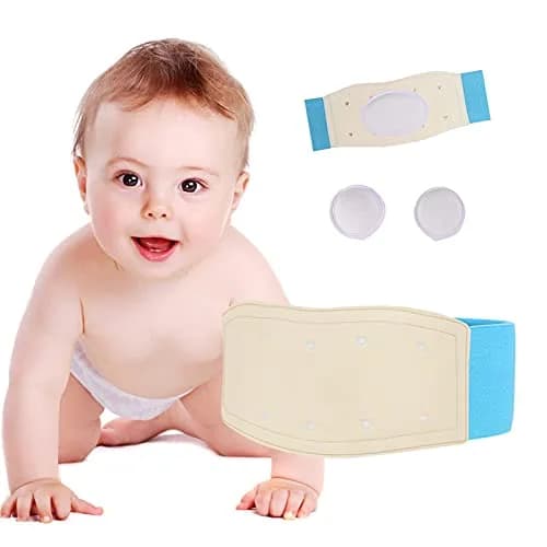 Paskyee Baby Umbilical Hernia Belt Blue | Adjustable Infant Belly Wrap for Newborns thumbnail 1