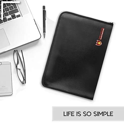 HSP-HSWITI Fireproof Document Bag Fire & Water Resistant File Folder 12 Pockets Clear | Waterproof Safe for Valuables thumbnail 6