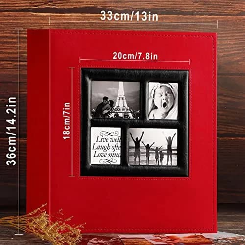 Ywlake Photo Album 4x6 500 Pockets | Extra Large Capacity Family Wedding Album with Leather Cover thumbnail 5