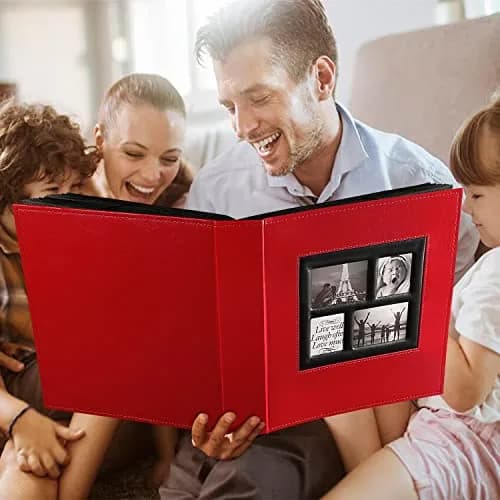 Ywlake Photo Album 4x6 500 Pockets | Extra Large Capacity Family Wedding Album with Leather Cover thumbnail 7