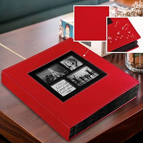 Ywlake Photo Album 4x6 500 Pockets | Extra Large Capacity Family Wedding Album with Leather Cover thumbnail 3
