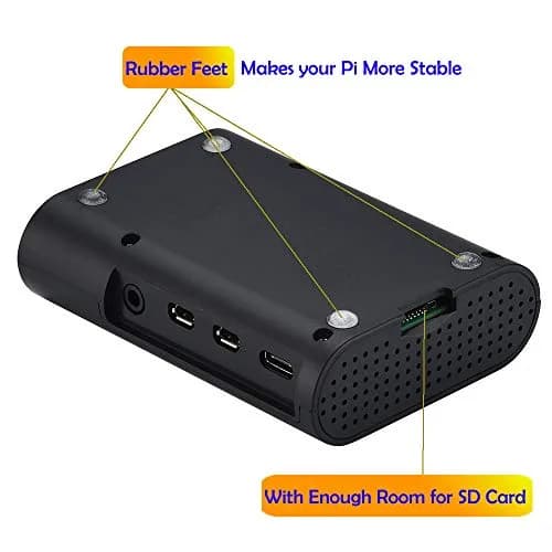 MazerPi Raspberry Pi 4 Case with Cooling Fan & Heatsink | ABS Protective Enclosure for Pi 4B thumbnail 5