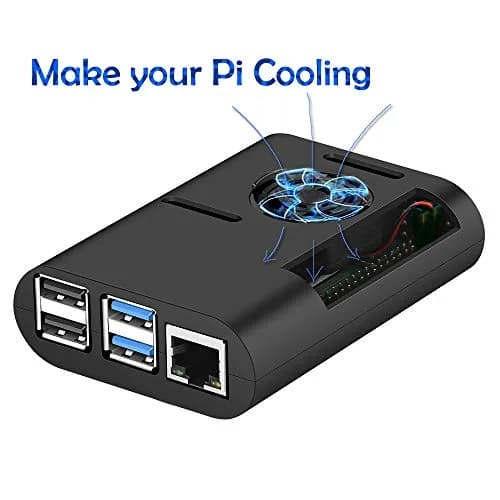 MazerPi Raspberry Pi 4 Case with Cooling Fan & Heatsink | ABS Protective Enclosure for Pi 4B thumbnail 3