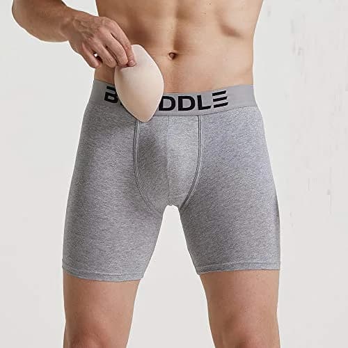 BRODDLE Men's Padded Boxer Briefs with Butt Enhancer Grey Large | Enhances Shape for a Fuller Look thumbnail 6