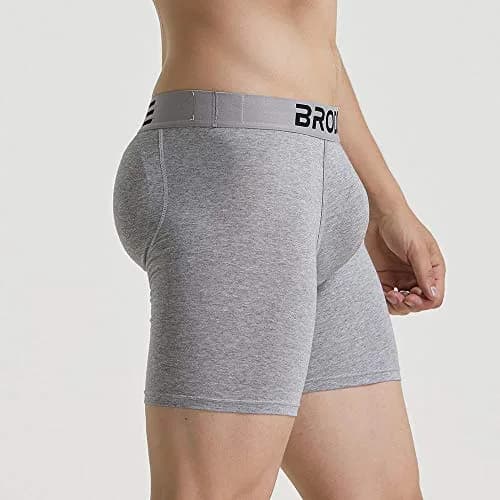 BRODDLE Men's Padded Boxer Briefs with Butt Enhancer Grey Large | Enhances Shape for a Fuller Look thumbnail 2