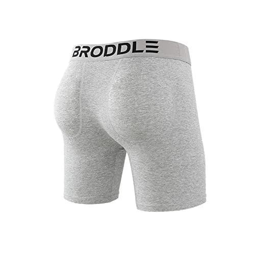 BRODDLE Men's Padded Boxer Briefs with Butt Enhancer Grey Large | Enhances Shape for a Fuller Look thumbnail 3