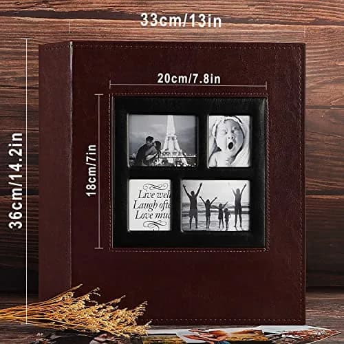 Ywlake Photo Album 4x6 1000 Pockets | Extra Large Capacity Wedding Album with Leather Cover thumbnail 5