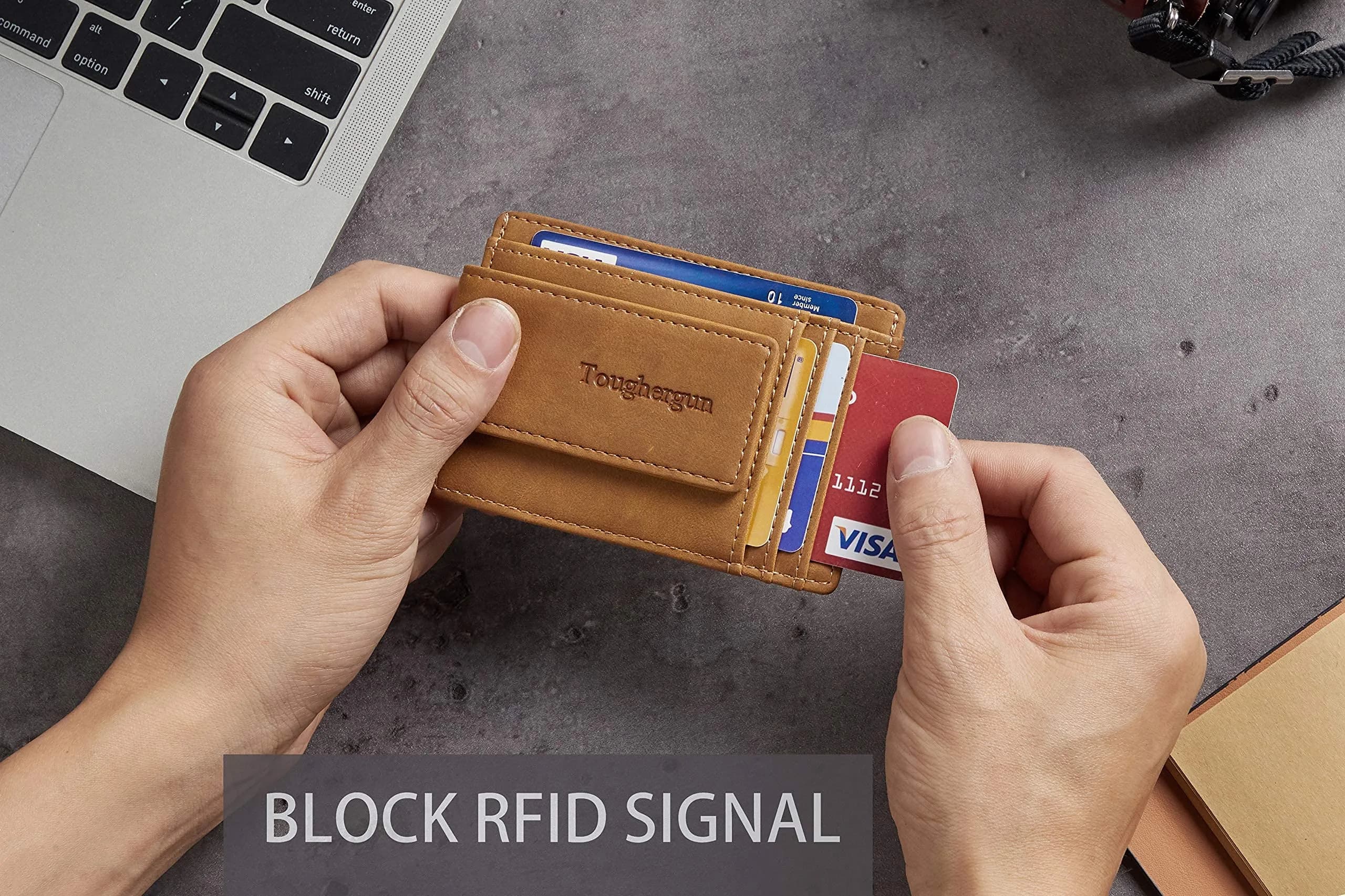 Toughergun Slim Wallet RFID Blocking Money Clip 10.16 cm (4") | Minimalist Front Pocket Card Holder - view 6