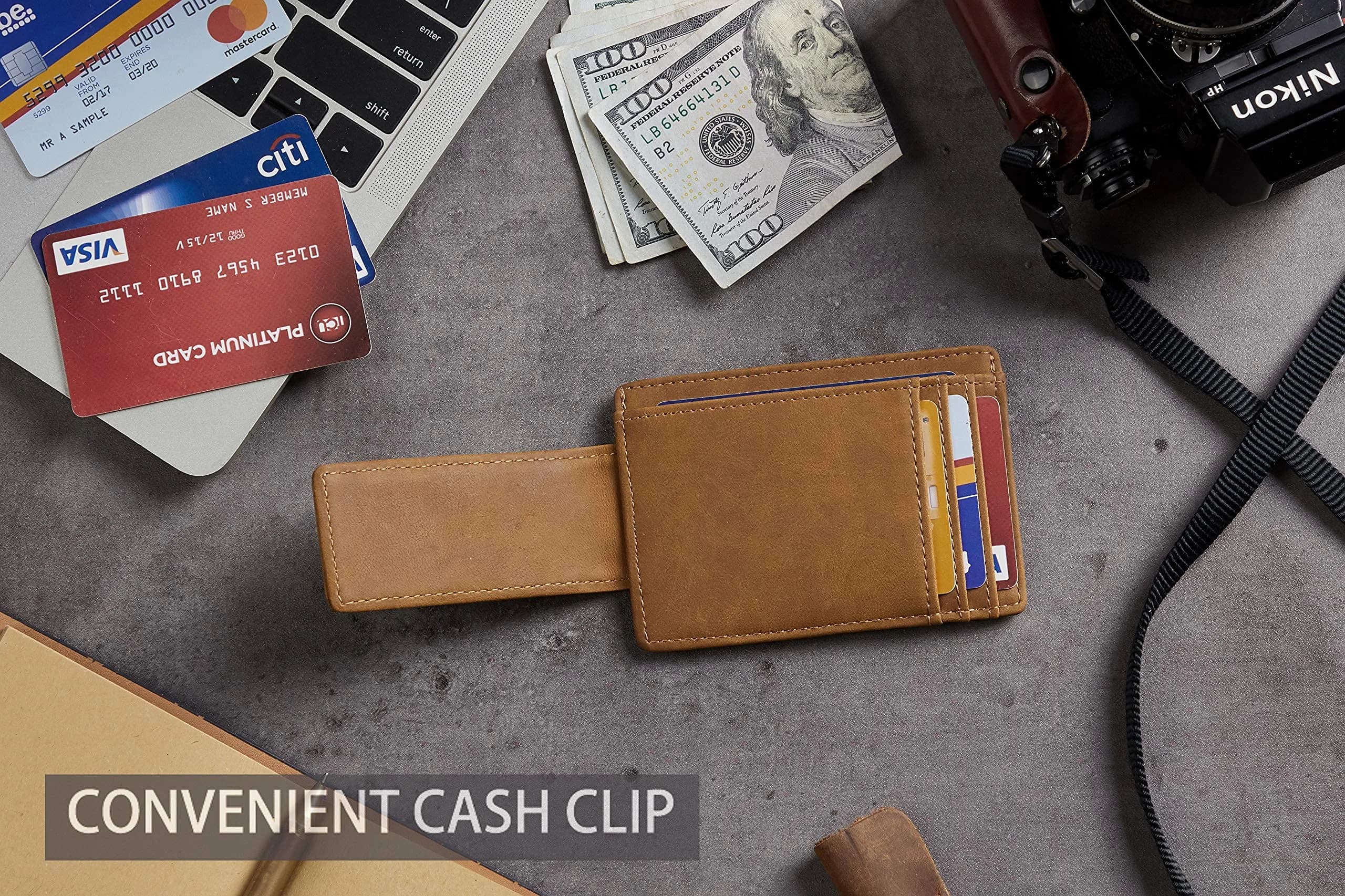 Toughergun Slim Wallet RFID Blocking Money Clip 10.16 cm (4") | Minimalist Front Pocket Card Holder - view 7