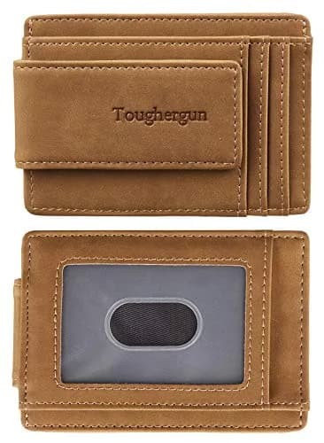 Toughergun Slim Wallet RFID Blocking Money Clip 10.16 cm (4") | Minimalist Front Pocket Card Holder thumbnail 1