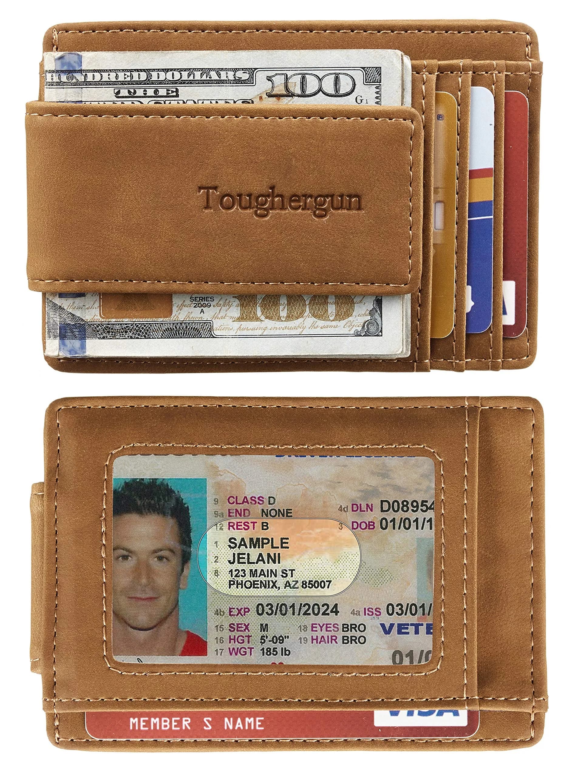 Toughergun Slim Wallet RFID Blocking Money Clip 10.16 cm (4") | Minimalist Front Pocket Card Holder - view 2