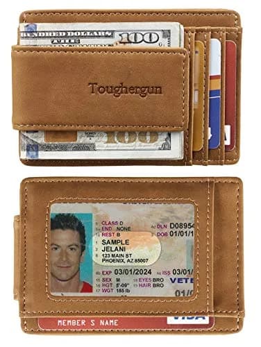 Toughergun Slim Wallet RFID Blocking Money Clip 10.16 cm (4") | Minimalist Front Pocket Card Holder thumbnail 2