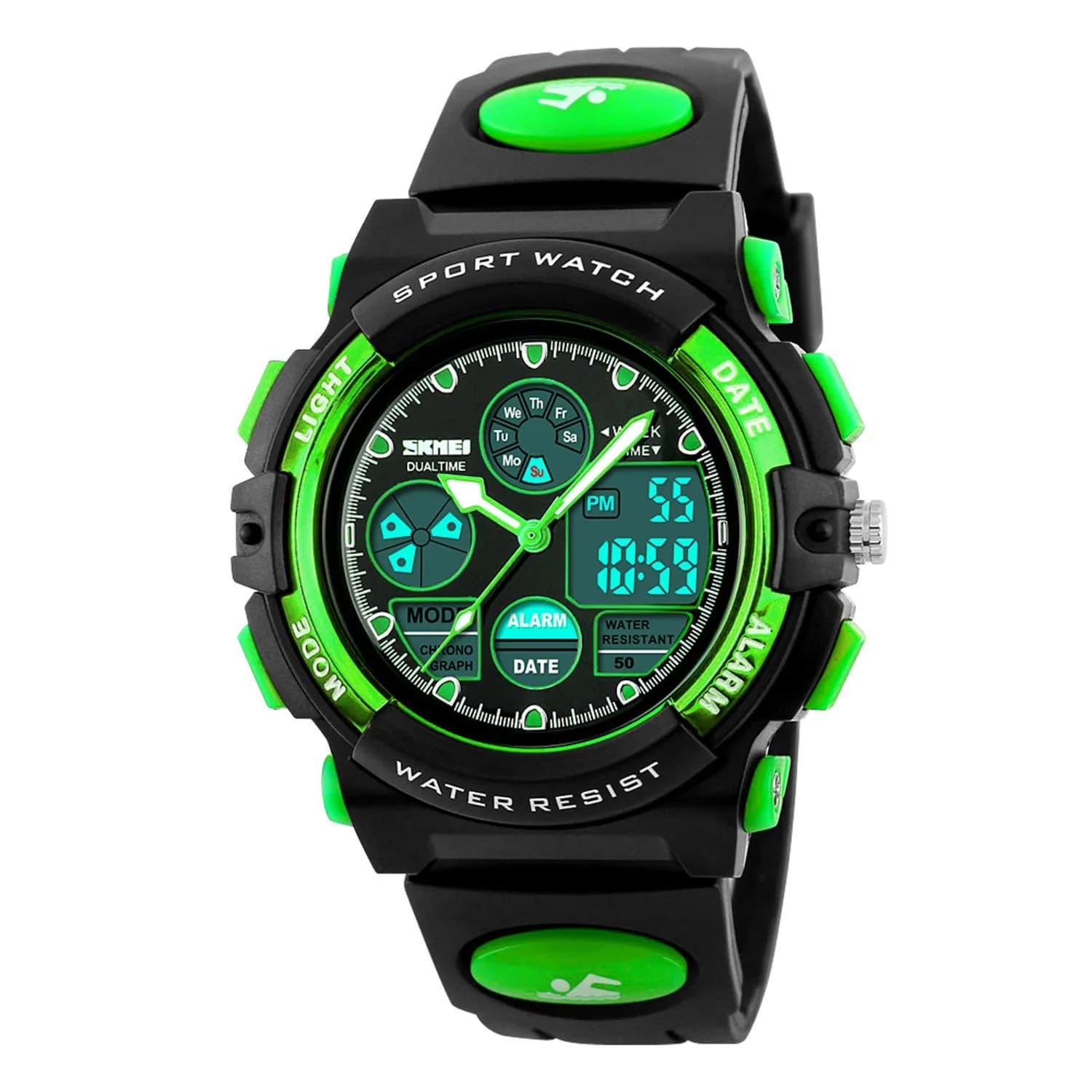 Dayllon Boys Watch,Digital Sport Waterproof 44mm | Multi-Function Analog & Digital for Kids 5-15