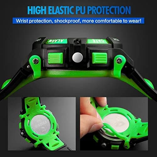 Dayllon Boys Watch,Digital Sport Waterproof 44mm | Multi-Function Analog & Digital for Kids 5-15 thumbnail 4