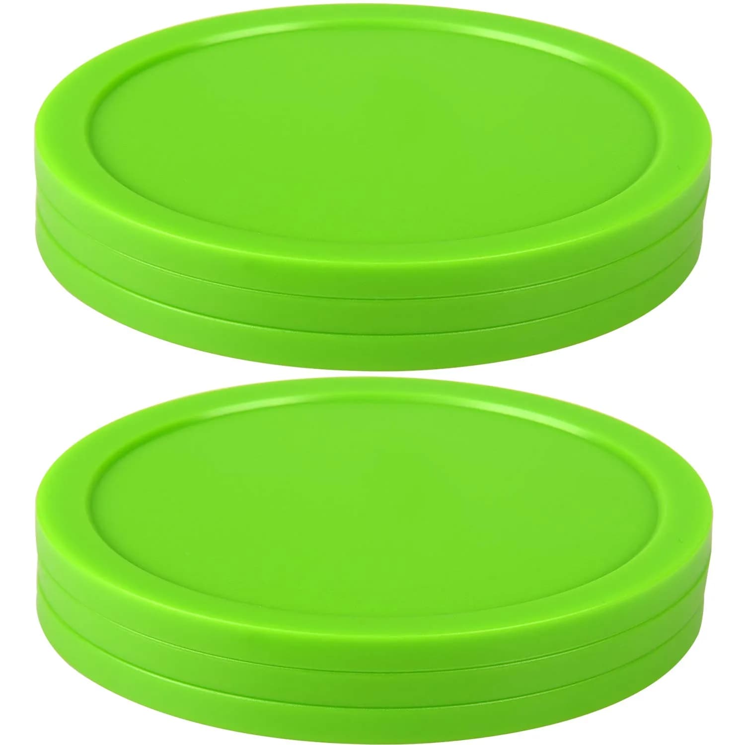 ONE250 Green Air Hockey Pucks (6 Pcs, 3.25 inch Diameter) | Durable ABS Replacement Accessories for Standard Game Tables - view 2
