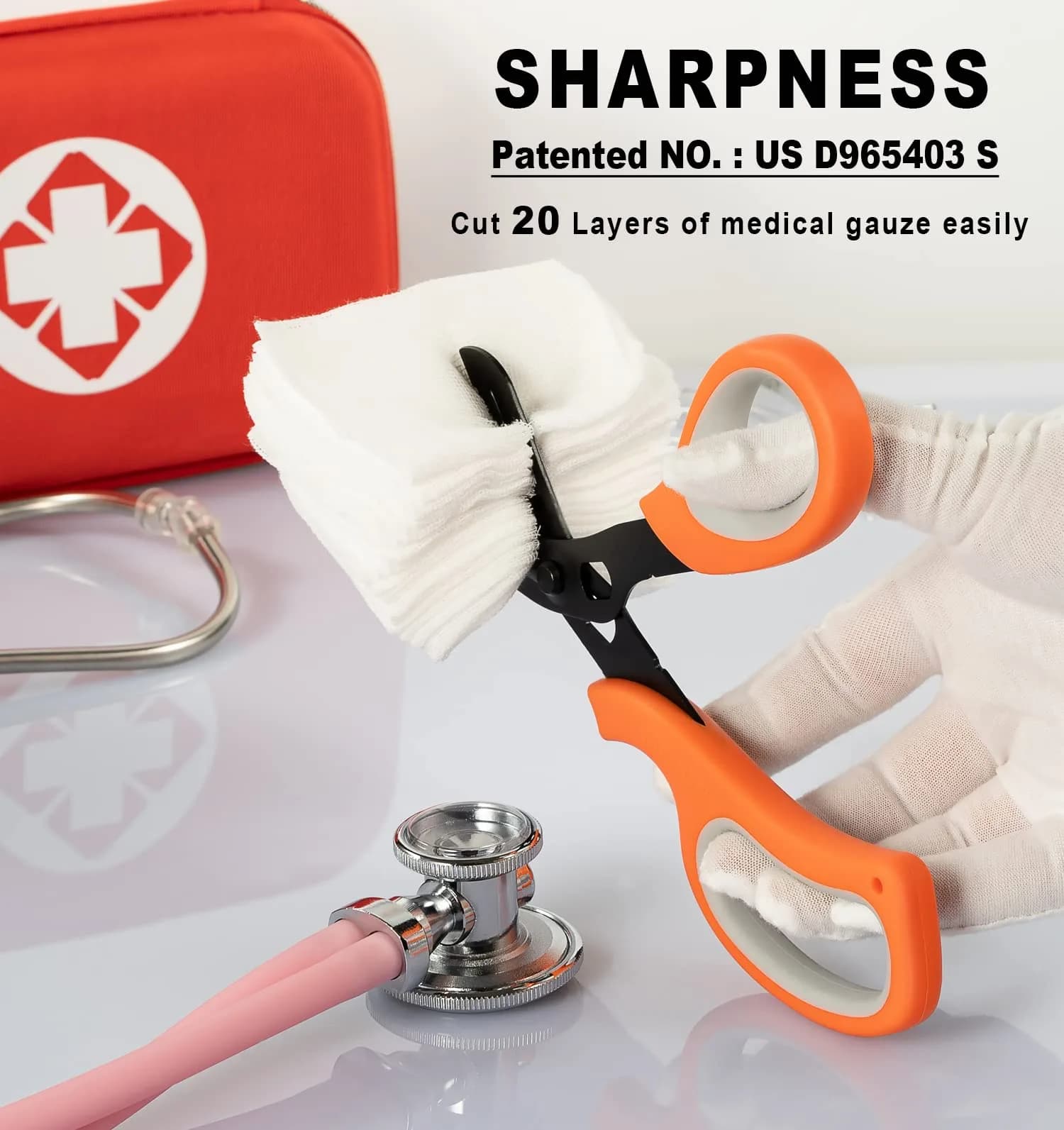 MEUUT 8-Inch Medical Trauma Shears (2-Pack) | Patented Surgical Grade Stainless Steel EMT Scissors - view 2