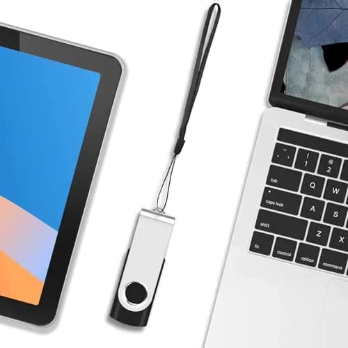EASTBULL 1GB USB2.0 Flash Drive | Capless Metal Swivel Data Storage (1GB, Black) thumbnail 4