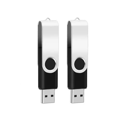 EASTBULL 1GB USB2.0 Flash Drive | Capless Metal Swivel Data Storage (1GB, Black) thumbnail 5