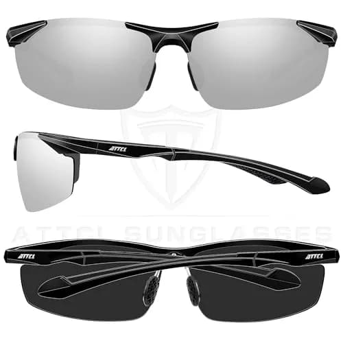 ATTCL Polarized Sports Sunglasses for Men | 64mm Lens Width thumbnail 3