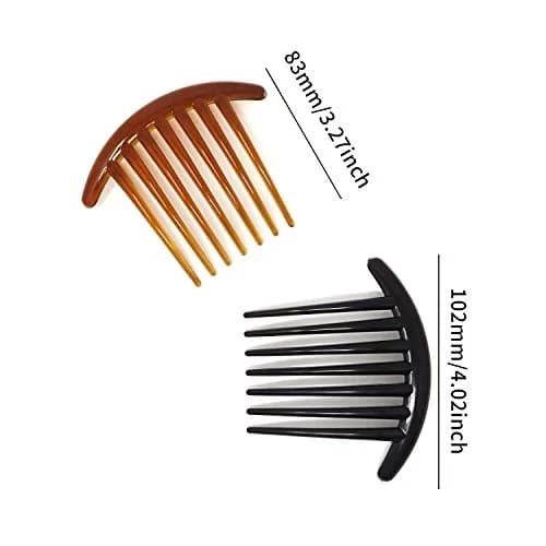 Honbay 6PCS Plastic 7 Tooth French Twist Combs Hair Side Combs Clips Accessory for Women and Girls (4Inch) | Durable, lightweight, fashionable thumbnail 2