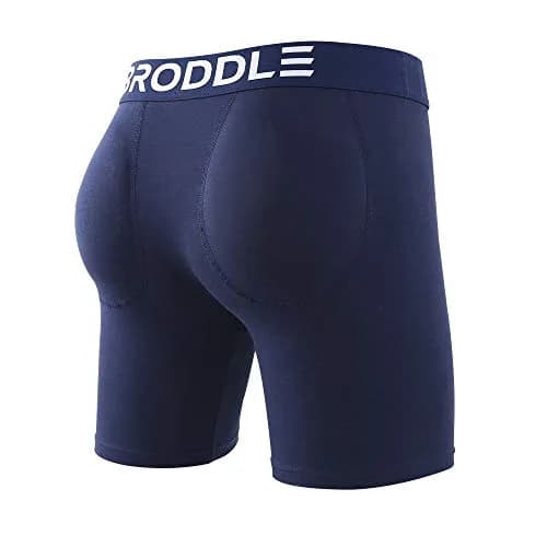 BRODDLE Men's Padded Boxer Briefs with Butt Enhancer — Navy Blue Large | Enhances Shape & Comfort thumbnail 1