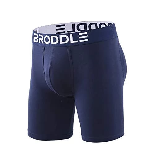 BRODDLE Men's Padded Boxer Briefs with Butt Enhancer — Navy Blue Large | Enhances Shape & Comfort thumbnail 2