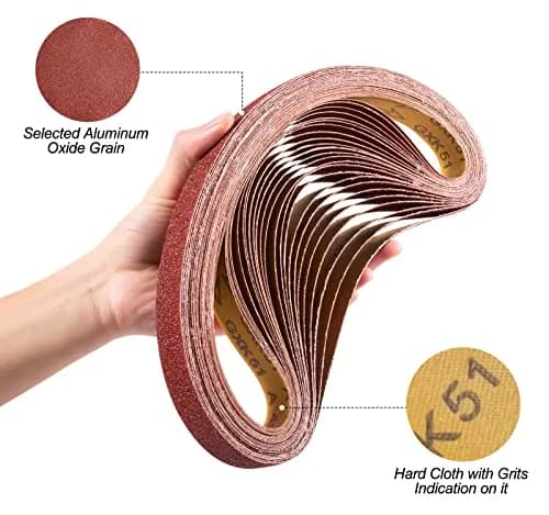 S SATC 1x30 Inch Sanding Belts 24-Pack (60-400 Grits) Aluminum Oxide | Heavy Duty Stripping & Sanding thumbnail 4