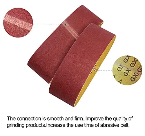 S SATC Sanding Belts 3x21 Inch Aluminum Oxide 20 PCS Assorted Grits | For Belt Sanders thumbnail 6