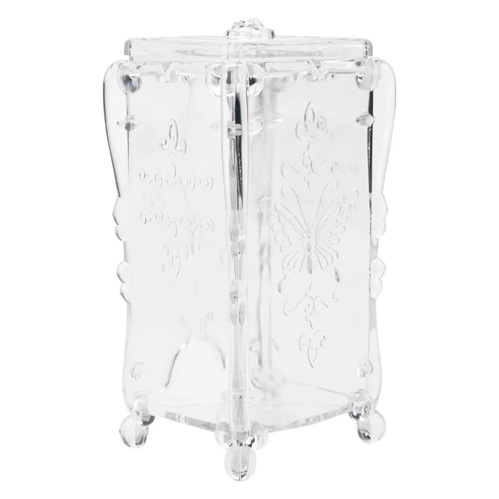 FILFEEL Acrylic Cosmetic Storage Box with Lid | 8cm x 7cm x 14cm (3.1in x 2.8in x 5.6in) — Transparent