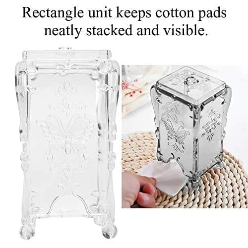 FILFEEL Acrylic Cosmetic Storage Box with Lid | 8cm x 7cm x 14cm (3.1in x 2.8in x 5.6in) thumbnail 2