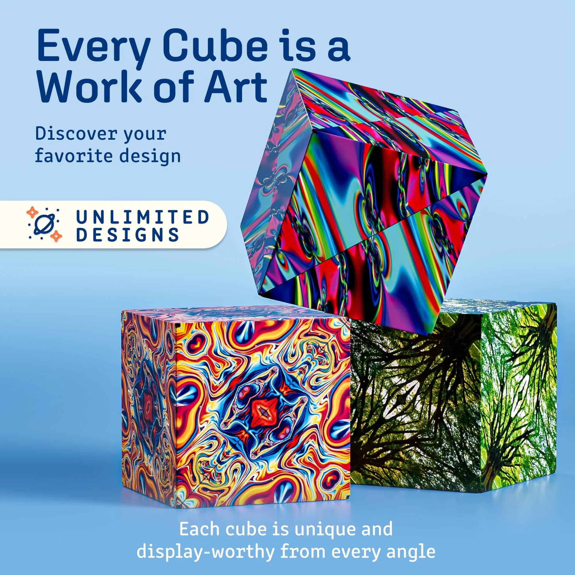 Shashibo Dodeca Spaced Out Shape-Shifting Cube Toy - The Ultimate Fidget and Educational Puzzle for All Ages - view 8