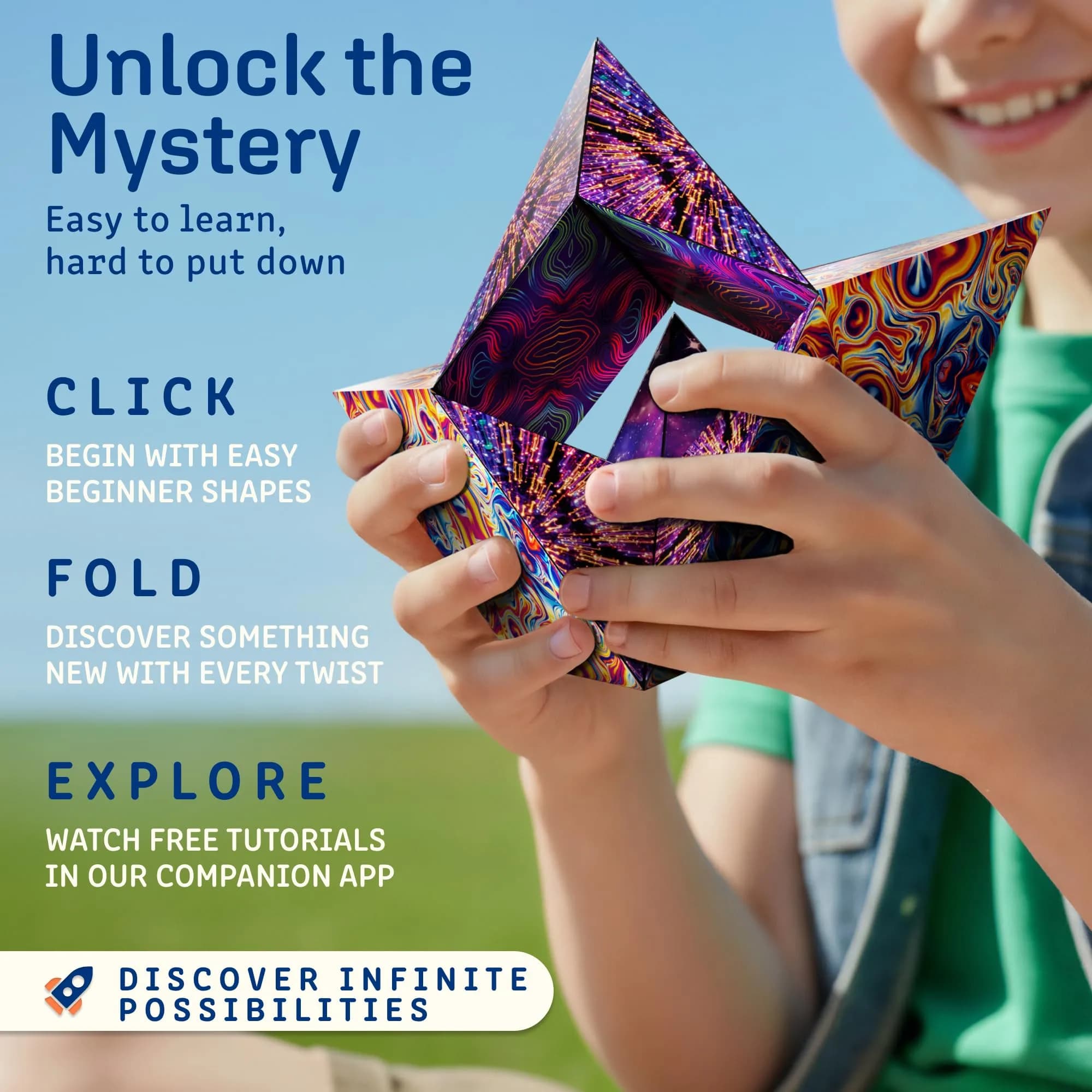 Shashibo Dodeca Spaced Out Shape-Shifting Cube Toy - The Ultimate Fidget and Educational Puzzle for All Ages - view 4