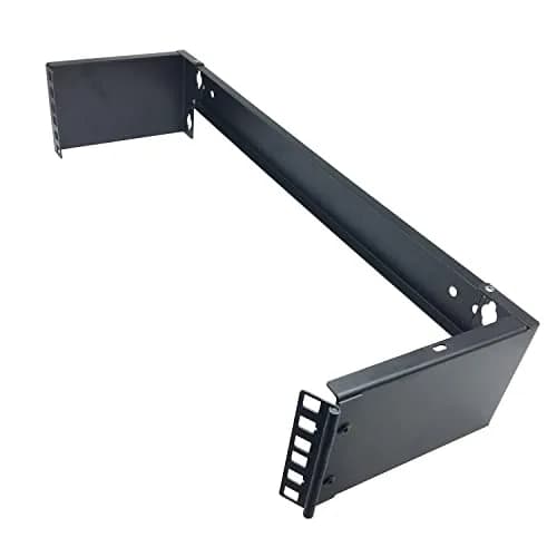 JINGCHENGMEI 2U 19-inch Hinged Wall Mount Patch Panel Bracket- 6-inch Deep | Easy Access & Maintenance (70-120 chars) thumbnail 1