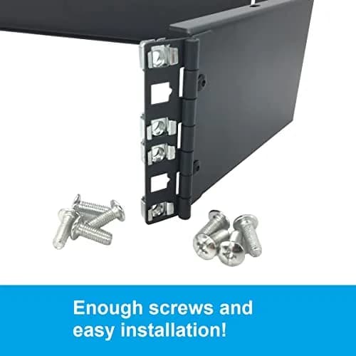 JINGCHENGMEI 2U 19-inch Hinged Wall Mount Patch Panel Bracket- 6-inch Deep | Easy Access & Maintenance (70-120 chars) thumbnail 4