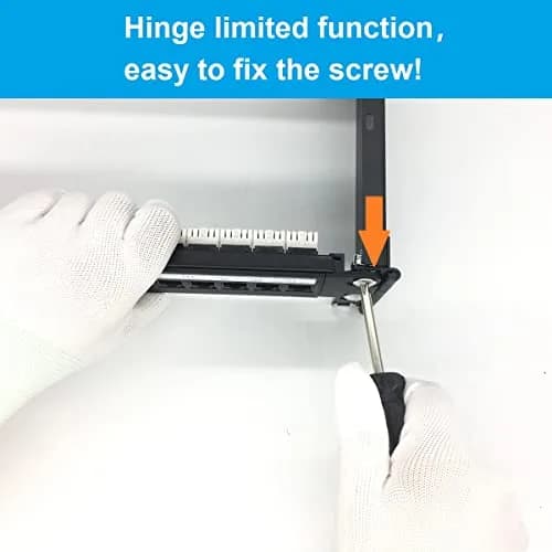JINGCHENGMEI 2U 19-inch Hinged Wall Mount Patch Panel Bracket- 6-inch Deep | Easy Access & Maintenance (70-120 chars) thumbnail 7